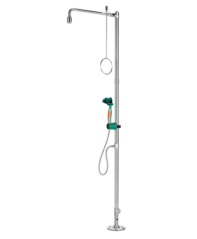 Body shower with hand-eye shower with 2 spray heads, stainless steel, floor mounting, BR 834095/75 l - 1