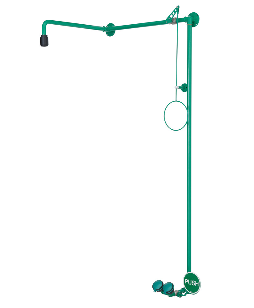 Body shower with eye shower, green, over-door mounting, BR 871085/75 l - 1