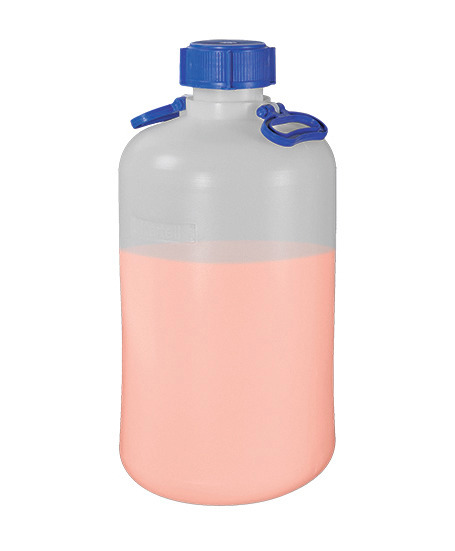 Flessen met brede hals van PE-HD, met twee draaggrepen en schroefdop, 25 liter - 1