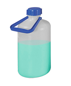 Weithalsflaschen aus PE-HD, mit einem Tragebügel und Schraubverschluss, 5 Liter - 1
