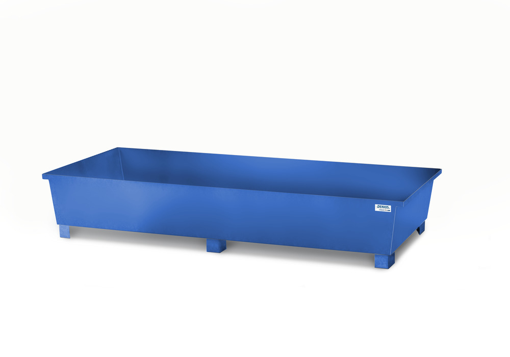 Spill tray for underneath the rack in painted steel for shelf width 2700 mm, 2680 x 1300 x 486 mm - 1