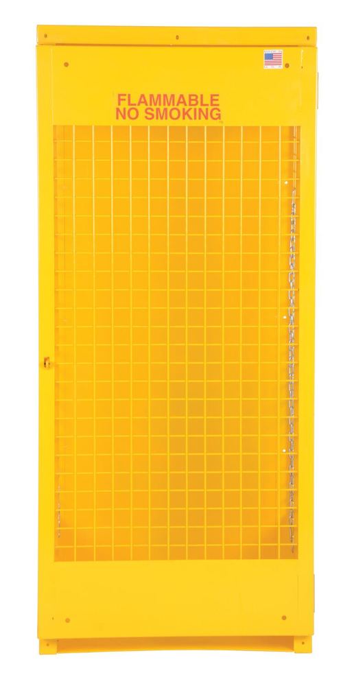 Vertical Gas Cylinder Cabinet - 5-10 Kd Cylinder Capacity - Lockable Doors - Steel Construction - 1