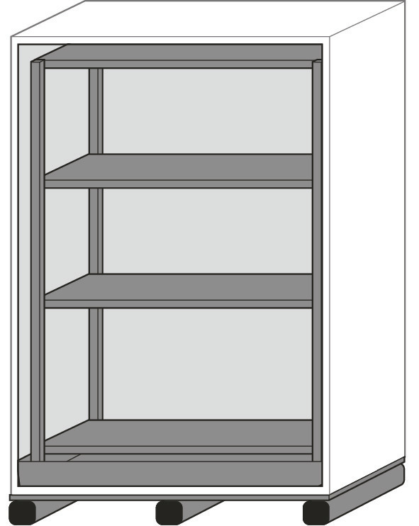 Asecos fire-rated hazardous materials cabinet with shelf, W 1555 m, shelf depth 800 mm - 2
