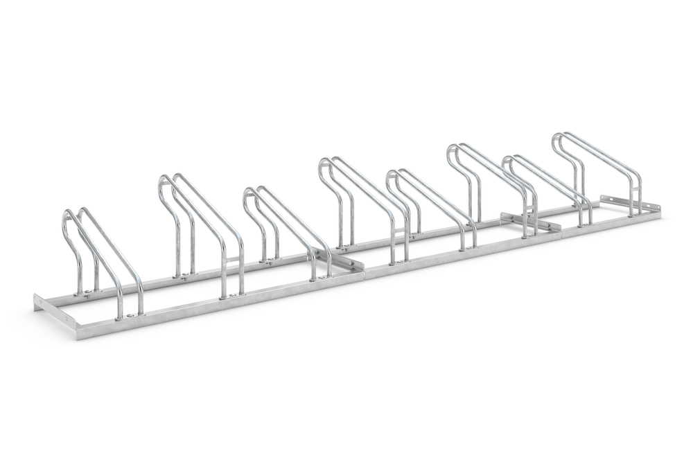 Rastrelliera tubolare 2058, BF, per biciclette più larghe,L 3000mm, collocazione libera, 8 posti - 1