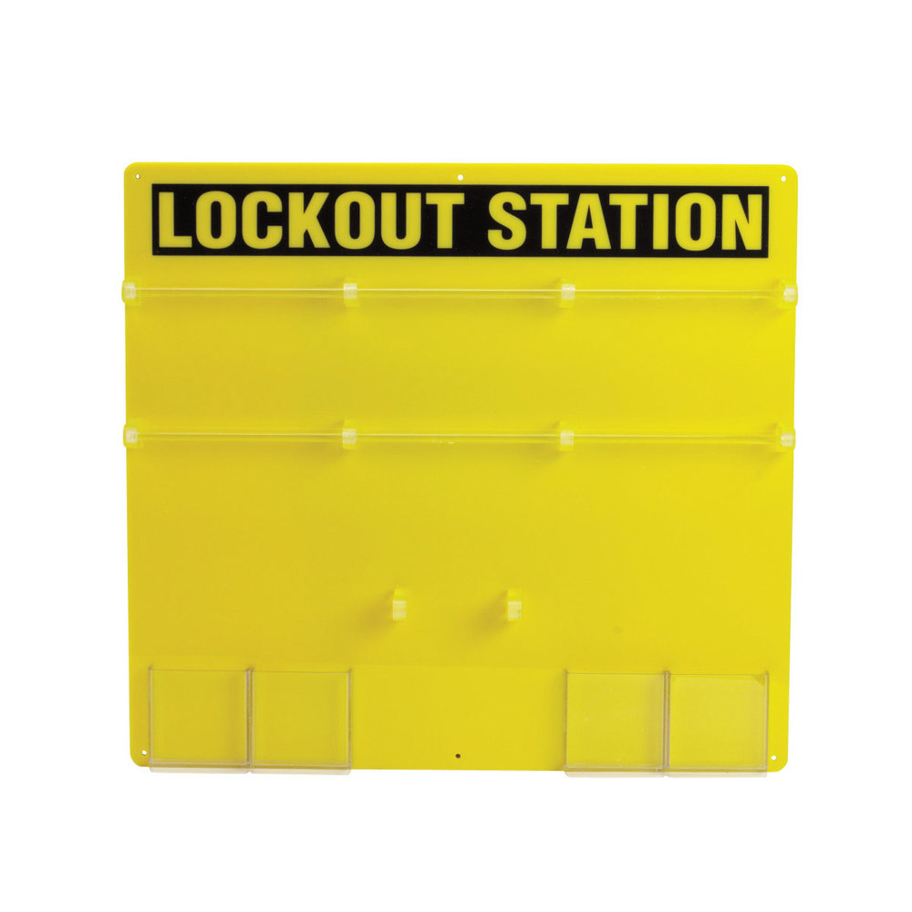 Lockout station for 36 people, for storing locks, tags and lockout devices - 1
