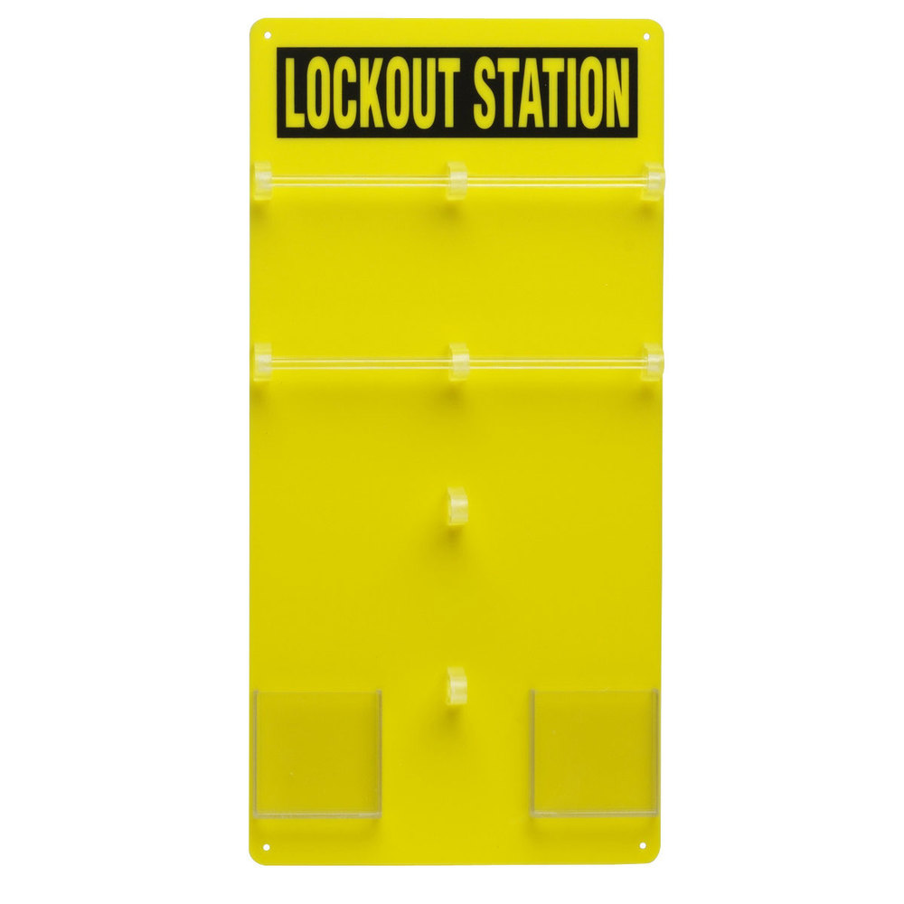 Lockout station for 24 people, for storing locks, tags and lockout devices - 1