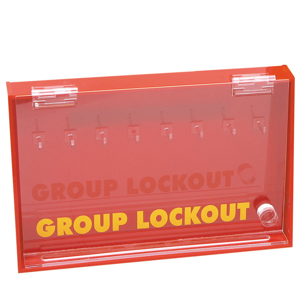 Acrylic group lock boxes, wall-mounted, with 8 hooks - 1