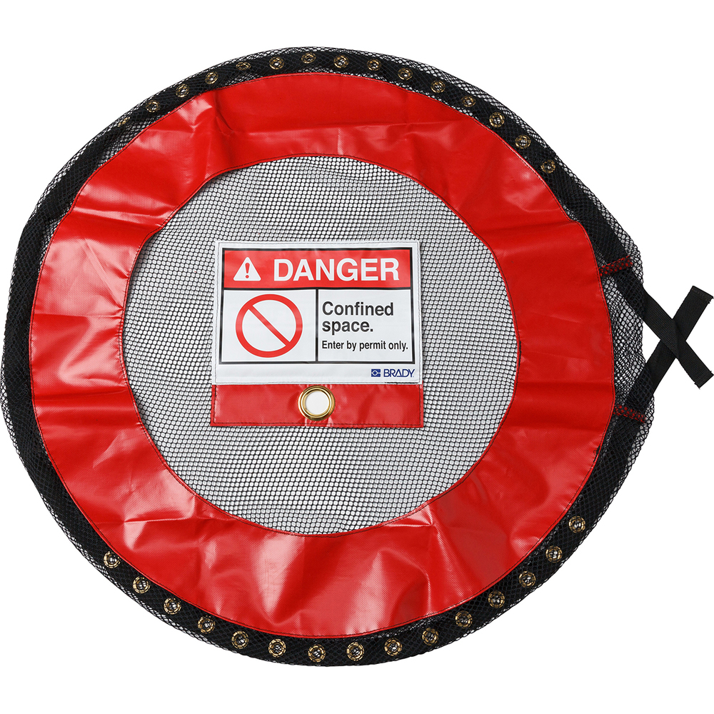 Lockable safety covers for confined spaces, ventilated, ∅: 609.60 mm - 1