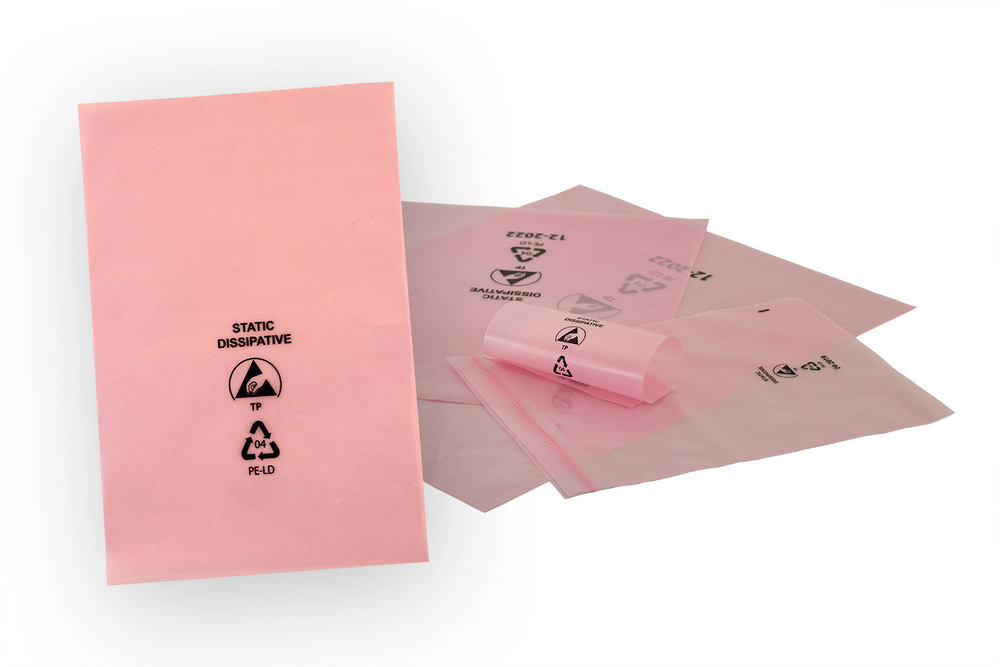 ESD pressure sealed bag, 200 x 250 mm, thickness 100µ, antistatic - 1