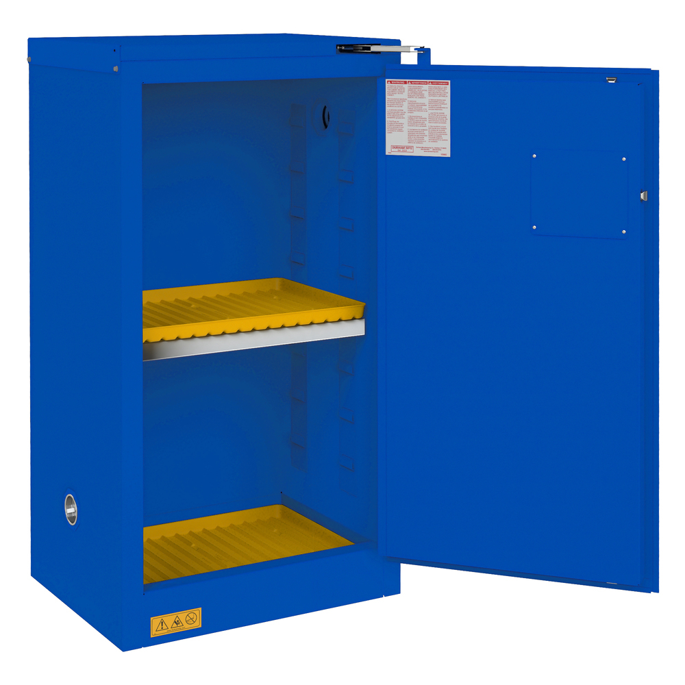 Corrosive Storage Cabinet, 16 Gallon, Self-Closing - 1