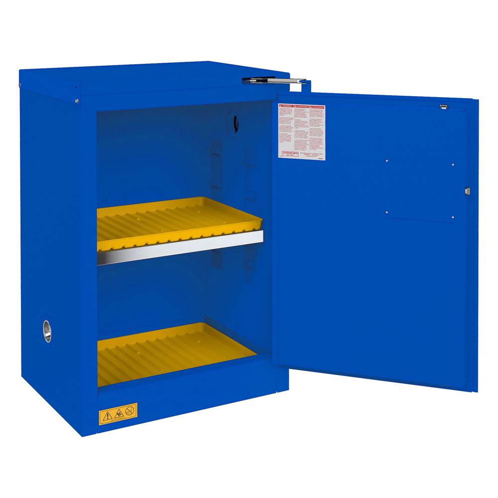 Corrosive Storage Cabinet, 12 Gallon, Self-Closing - 1