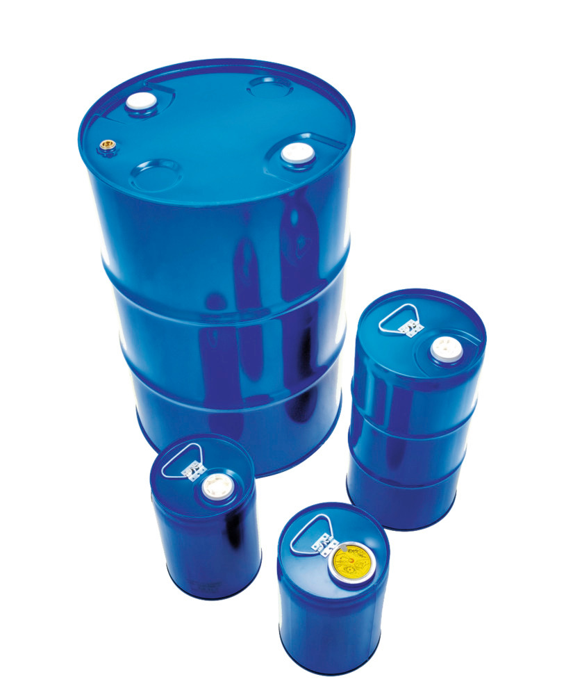 Sikkerhedsbeholder af lakeret stål, med indvendig beholder af PE, kapacitet 205 liter - 1