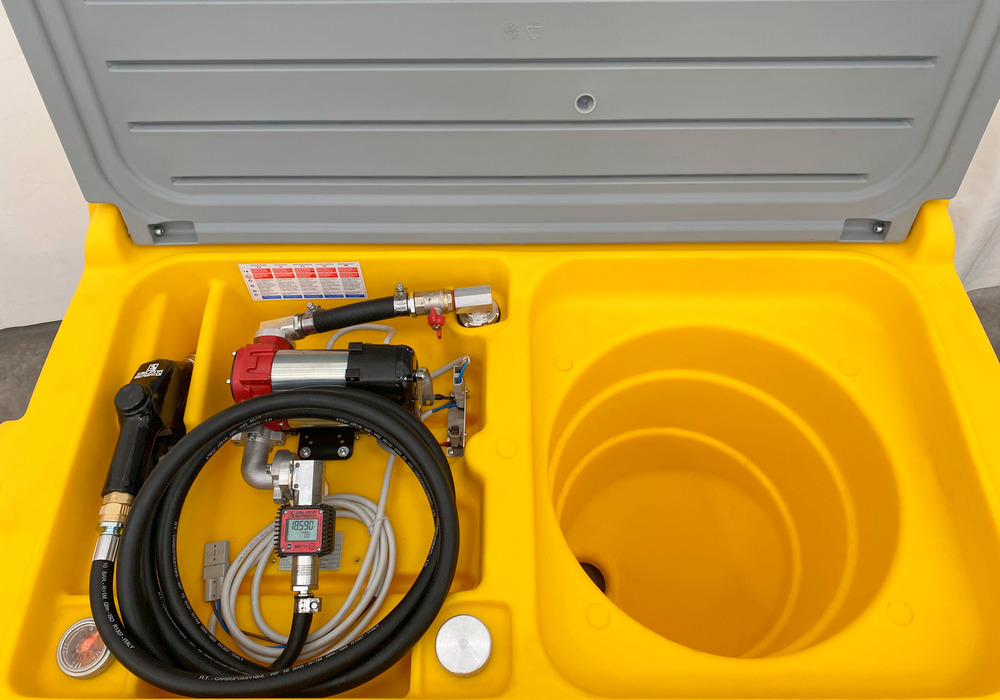 Mobile fuel tank for diesel/AdBlue, 900 + 100 litres, with 24 V high-flow pump, with UN approval - 4