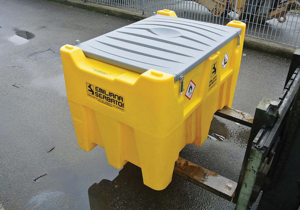 Mobile fuel tank for diesel/AdBlue, 400+50 litres, with 24 V high-flow pump, with lid - 4