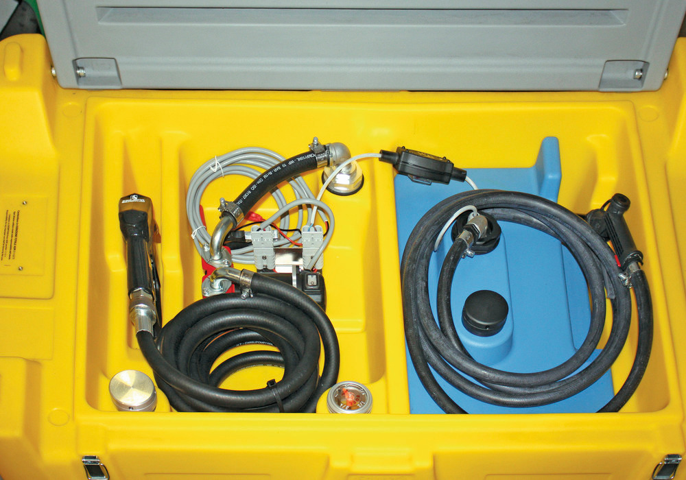 Mobilny zbiornik do tankowania oleju napędowego/AdBlue, 400+50 l, z pompą 24 V i pokrywą - 5