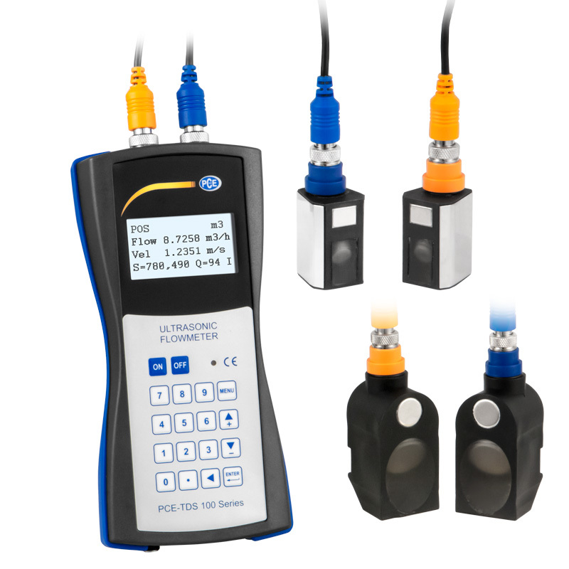 Durchflussmessgerät PCE-TDS 100, mit 4 Sensoren, Nennweite DN 15 - 700 - 1