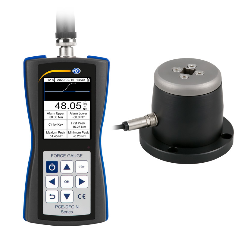 Prístroj na meranie krútiaceho momentu PCE-DFG, vnútorný 4-hran 1/2, do 50 Nm - 1
