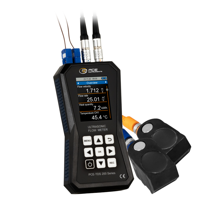 Durchflussmessgerät PCE-TDS 200+, mit 2 Sensoren, Nennweite DN 50 - 700 - 1