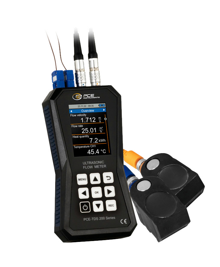 Prietokomer PCE-TDS 200+, 2x senzor, menovitá šírka DN 50 - 700 - 1