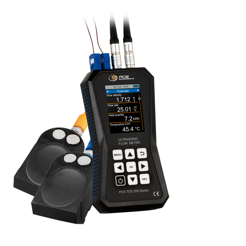 Durchflussmessgerät PCE-TDS 200+, mit 2 Sensoren, Nennweite DN 300 - 6000 - 1