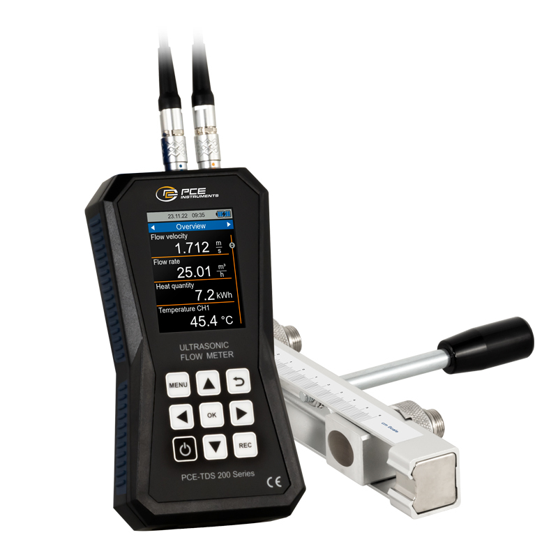 Prietokomer PCE-TDS 200, 2x senzor na lište, menovitá šírka DN 15 - 100 - 1