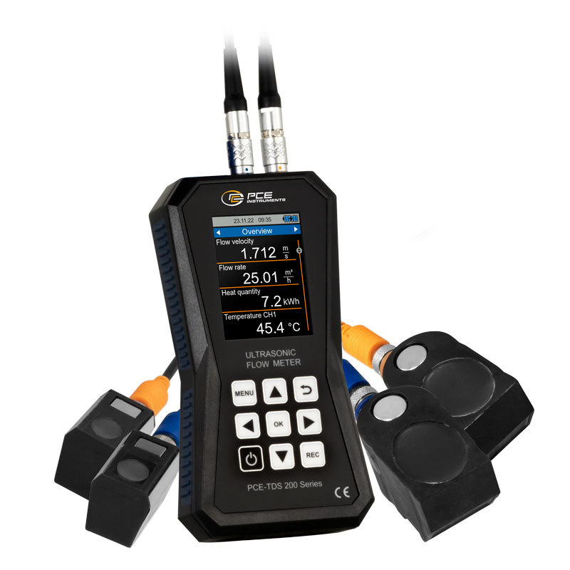 Misuratore di portata PCE-TDS 200, con 4 sensori, DN 15 - 700 - 1