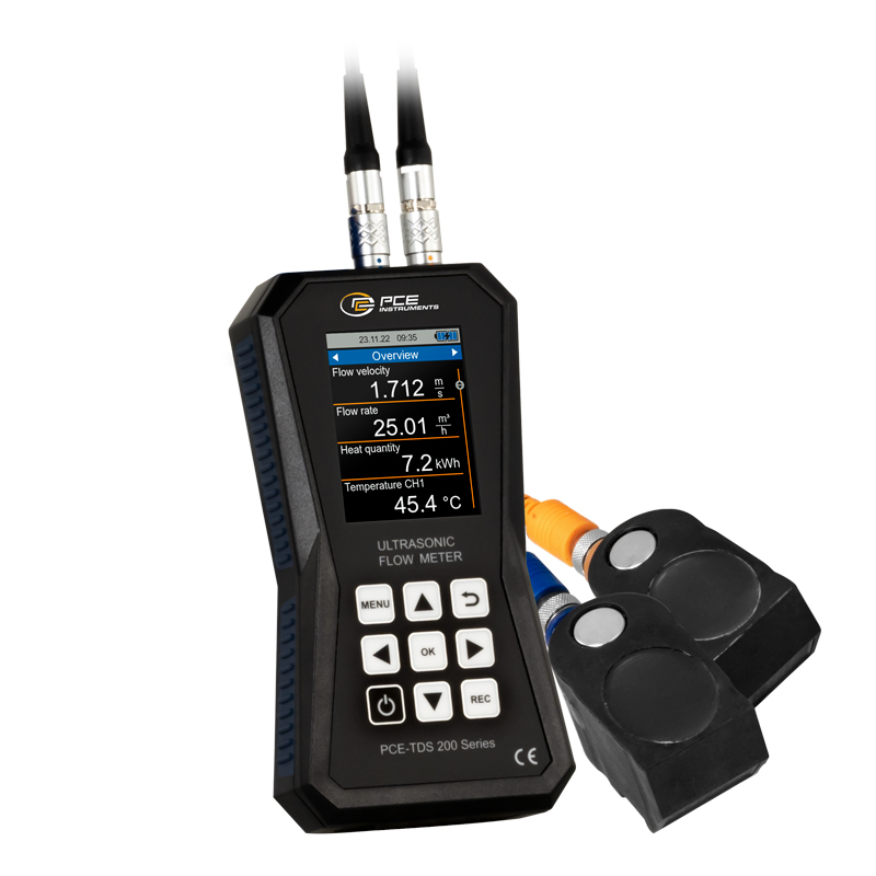 Durchflussmessgerät PCE-TDS 200, mit 2 Sensoren, Nennweite DN 50 - 700 - 1