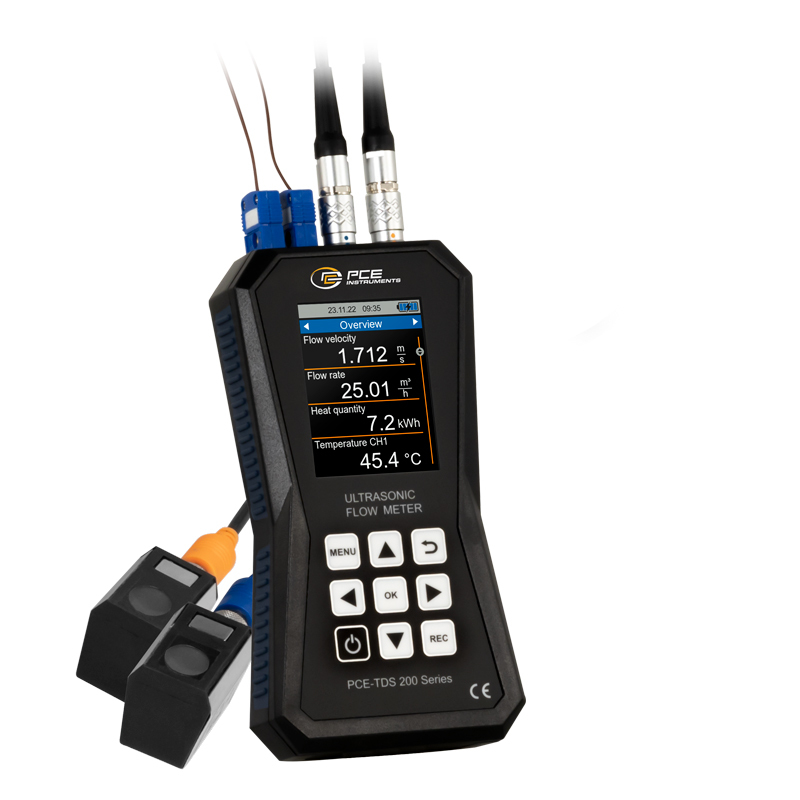 Misuratore di portata PCE-TDS 200+, con 2 sensori, DN 15 - 100 - 1