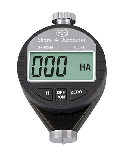 Medidor de dureza PCE-DD-A, para borracha macia e elastómeros, dureza Shore A 0 - 100, resolução 0,5 - 1