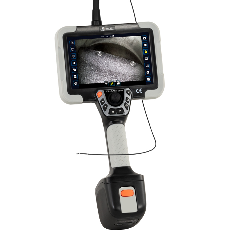 Boroscopio Premium PCE-VE 1500, per cavità difficilmente access., camera laterale a 4 vie, Ø 2,2 mm - 1