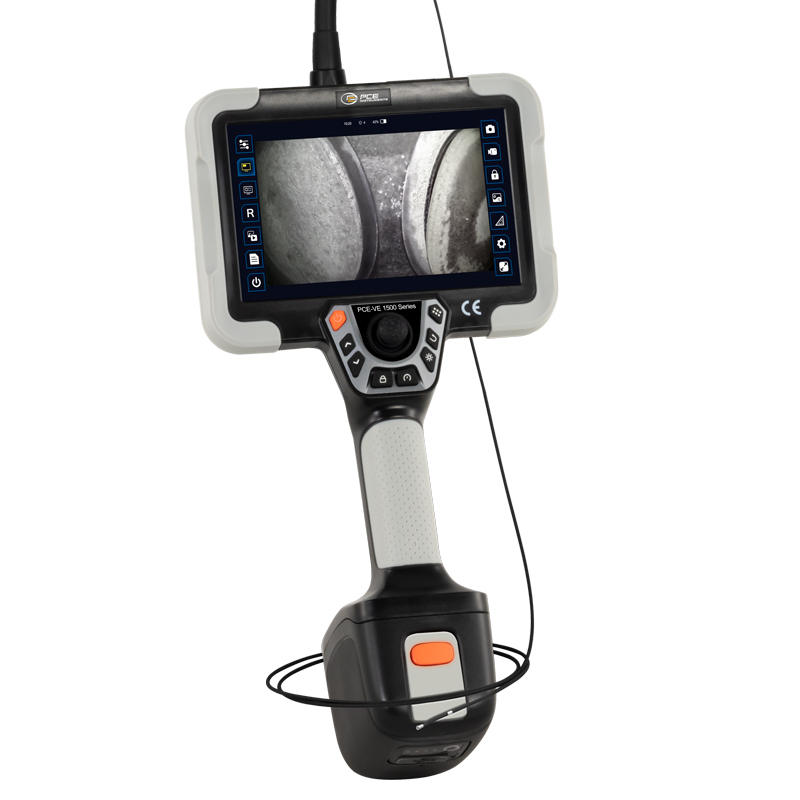 Premium-boroskooppi PCE-VE 1500, vaikeapääsyisille onteloille, edessä 4-suuntainen kamera, Ø 2,8 mm - 1