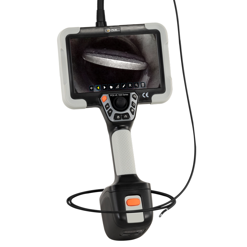 Premium boroskop PCE-VE 1500, til svært tilgængelige hulrum, frontalt 4-vejskamera, Ø 3,8 mm - 1