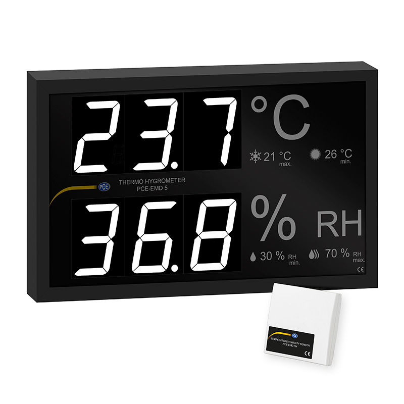 Lämpö- ja kosteusmittari PCE-EMD Celsius, lämpötilan ja kosteuden arvojen mittaukseen - 1
