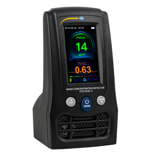 Dispositivo de medición de la calidad del aire PCE-RCM, medición de polvo fino PM2,5, PM10 y HCHO - 1