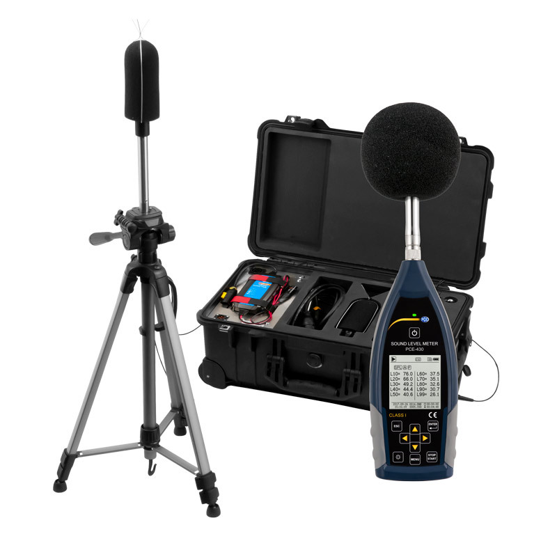 Sonomètre PCE-430, classe 1 (jusqu'à 136 dB), avec kit de mesure du bruit extérieur - 1