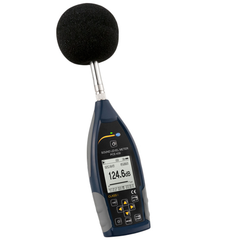 Äänitasomittari PCE-430, luokka 1 (max 136 dB) - 1