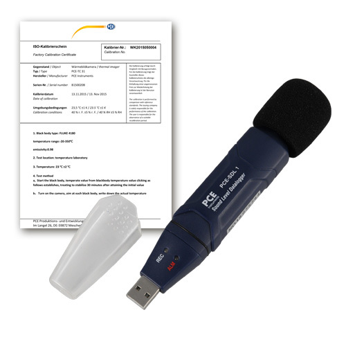 Mini zvukomer PCE-SDL, rozsah  30 - 130 dB + certifikát ISO - 1
