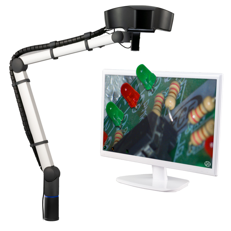 Microscopes PCE-OVM, incident light, 30x zoom, transmission via FTP server, with table stand - 1