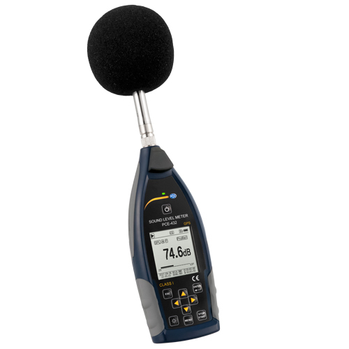 Meradlo úrovne hluku PCE-432, trieda 1 (do 136 dB), modul GPS - 1