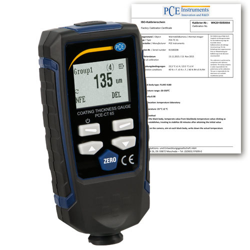 Schichtdickenmessgerät PCE-CT 65, auf Eisen- und Nichteisen-Metallen, bis 1350 µm + ISO-Zertifikat - 1
