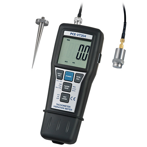 Vibromètre PCE-VT 204, mesure les vibrations et les vitesses de rotation - 1