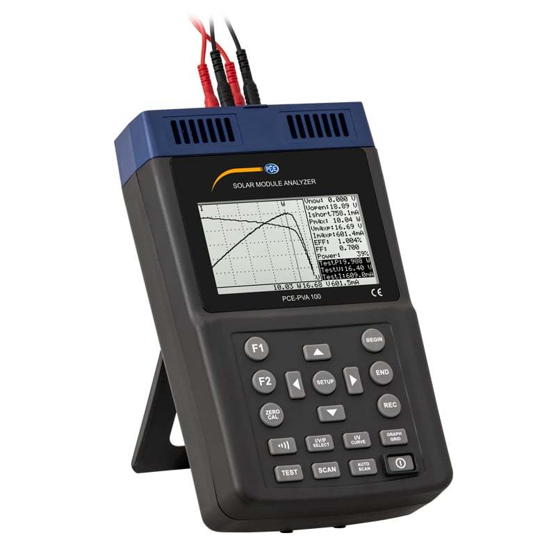 Environmentálny merací prístroj PCE-PVA 100, analýza solárneho žiarenia, intenzita 10 - 1000 W/m² - 1