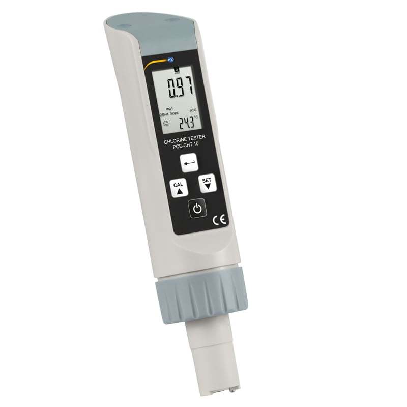 Wasseranalysegerät PCE-CHT, Ermittlung Chlorgehalt und Temperatur, Messbereich 0 - 10 mg/l - 1