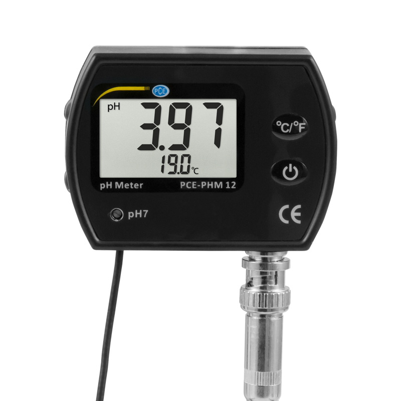 Vesianalyysilaite PCE-PHM 12, pH-arvon mittaamiseen, lämpötilakompensoinnilla, ulkoinen pH-elektrodi - 2
