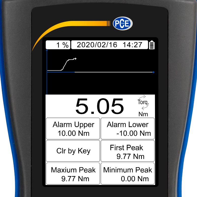 Medidor de par PCE-DFG, con toma cuadrada de 1/2, hasta 10 Nm - 2