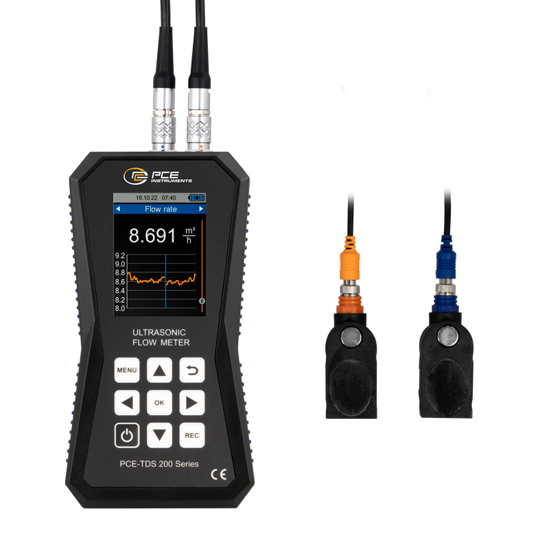 Prietokomer PCE-TDS 200, 2x senzor, menovitá šírka DN 50 - 700 + kalibračný certifikát ISO - 2