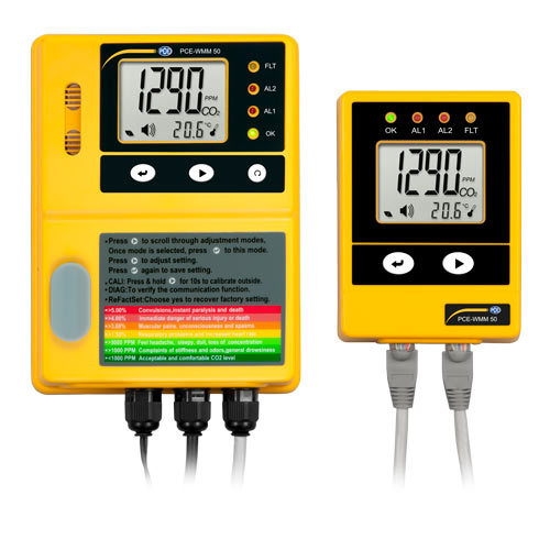 Gasmessgerät PCE-WMM, mit CO2  Sensor, Gasmesscomputer + externe Meldeeinheit + ISO-Zertifikat - 2