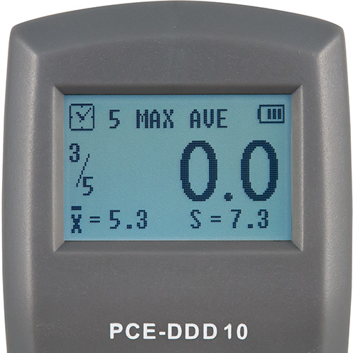Kovuusmittari PCE-DDD, kovalle kumille ja kestomuoveille, Shore D 0-100, resoluutio 0,1 - 2