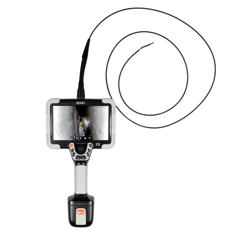 Boroskop Premium PCE-VE 1500, do trudno dostępnych zagłębień, kamera frontowa + boczna, Ø 3,8 mm - 2