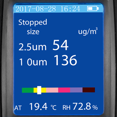 Medidor de la calidad del aire PCE-MPC, medición de polvo fino (2,5/10 µm), PM2,5 y PM10 - 2